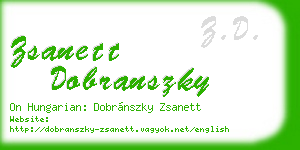 zsanett dobranszky business card
